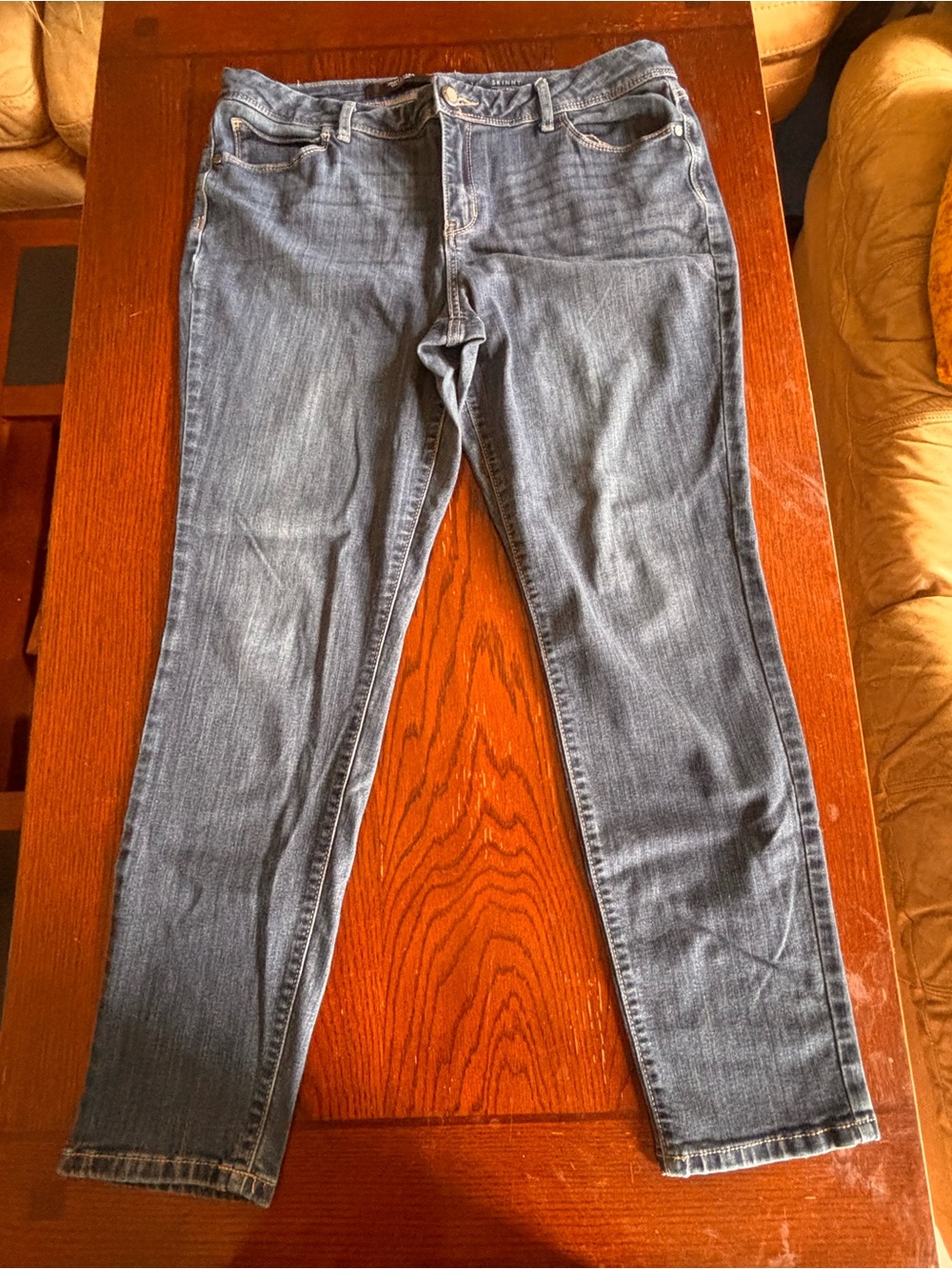Simply Vera Vera Wang skinny jeans women’s size 14 mid rise stretch denim